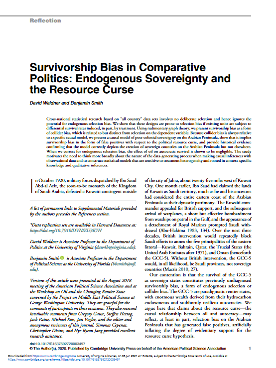 Survivorship Bias in Comparative Politics
