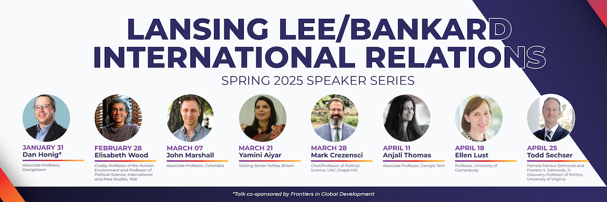 Lansing Lee/Bankard Speaker Series speakers for Spring 2025