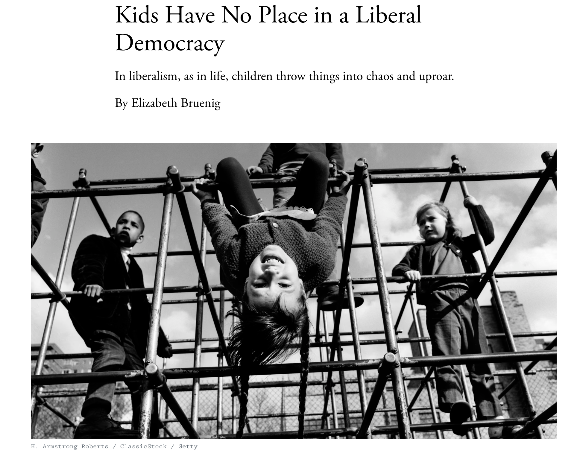 Liberal States, Authoritarian Families & Kids in a Liberal Democracy