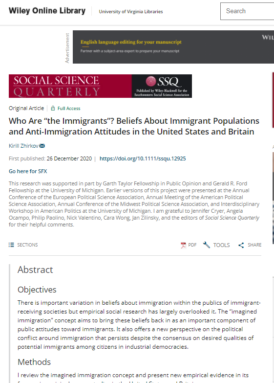 Who Are “the Immigrants”? Beliefs about Immigrant Populations and Anti-Immigration Attitudes in the United States and Britain