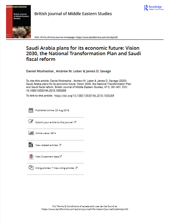 Saudi Arabia plans for its economic future: Vision 2030, the National Transformation Plan and Saudi fiscal reform