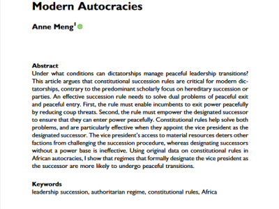 Modern Autocracies
