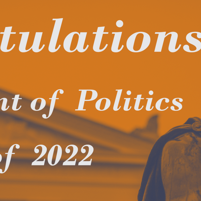 Congratulations Department of Politics Class of 2022