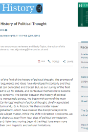 State of the Field: The History of Political Thought