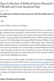An Open Collection of Political Science Research with OLS Models and Cross-Sectional Data