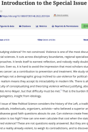 Violence: Introduction to the Special Issue