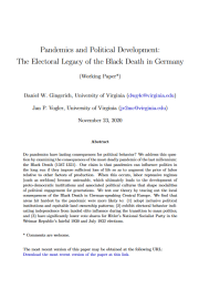 Pandemics and Political Development: The Electoral Legacy of the Black Death in Germany