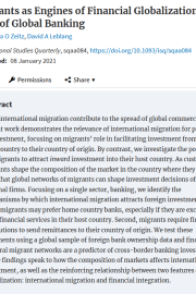 Migrants as Engines of Financial Globalization: The Case of Global Banking