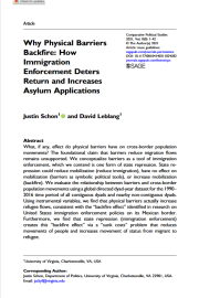 Why Physical Barriers Backfire : How Immigration Enforcement Deters Return and Increases Asylum Applications