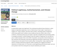 Ross Mittiga publishes on the legitimacy of authoritarian power